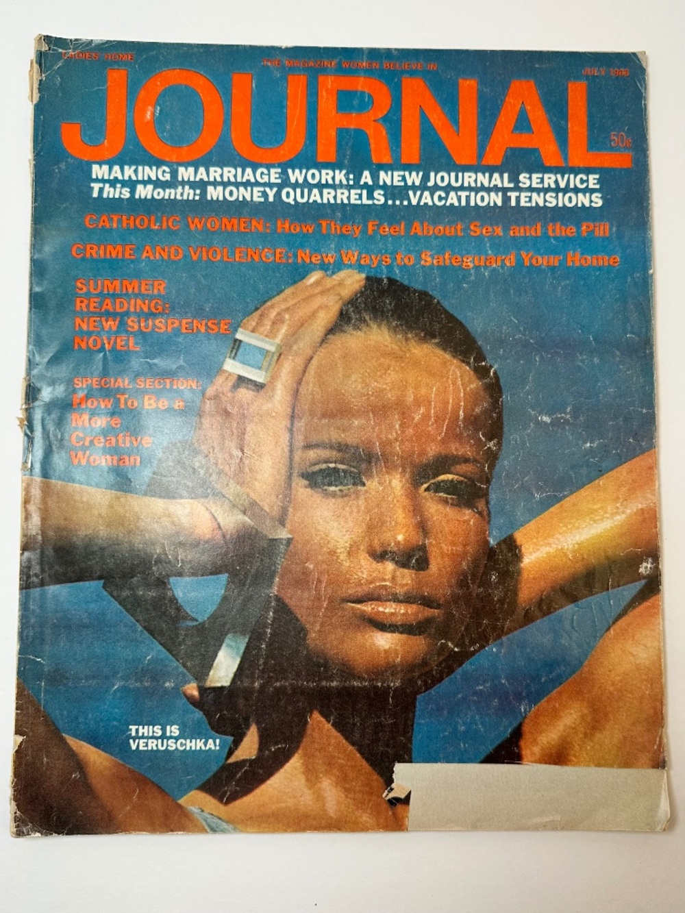 Vintage Ladies Home Journal July 1968 Veruschka Cover 1960s Magazine Ads Fashion